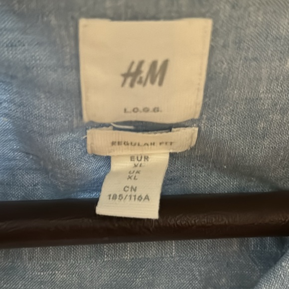 H&M Mens Mix Linen Shirt - XL - Picture 3 of 4